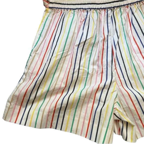J Crew Striped tie-waist short stretch cotton poplin Size 0 New w/ Tag MSRP $60 - Picture 6 of 14